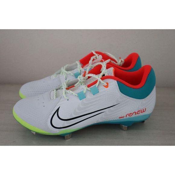 Nike CZ5920 107 Women's Sz 11 White Hyperdiamond 4 Elite Metal Softball Cleats - Picture 6 of 8